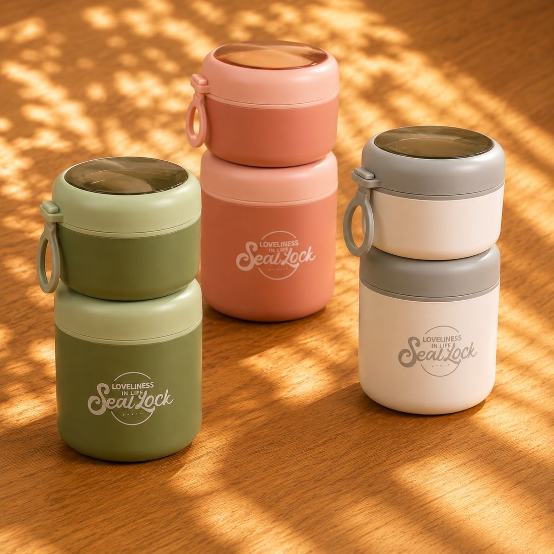 Steel Double Layer Lunch Box (820ML)