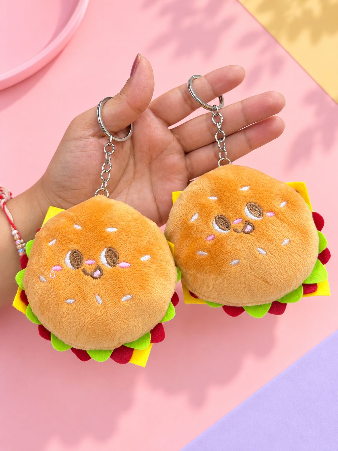 Burger Plushy Keychain