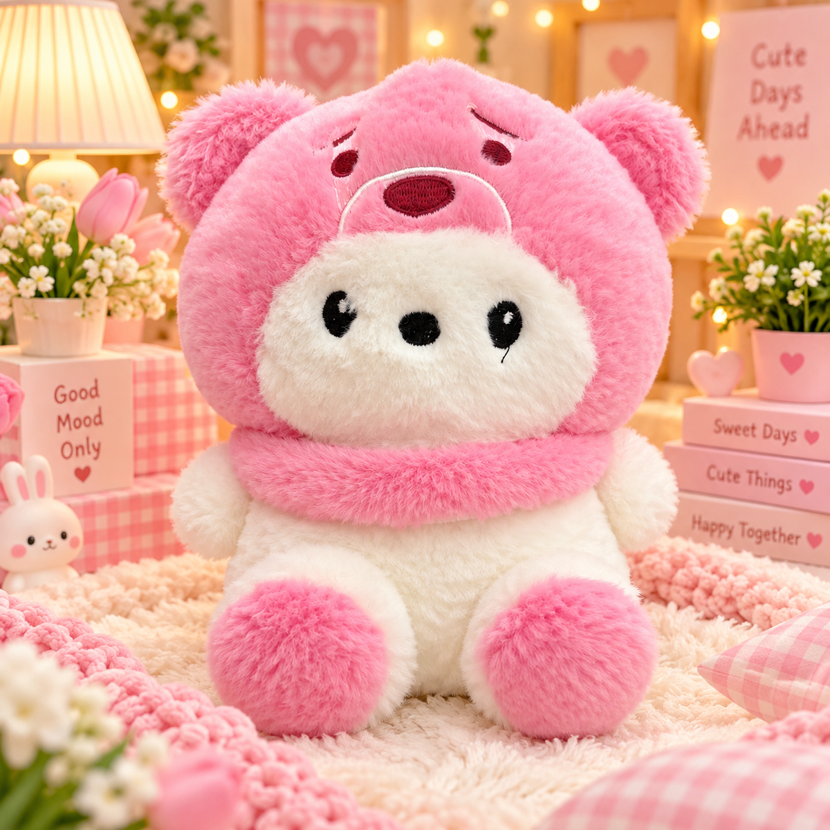 Pink Bear Plush Toy 15 cm