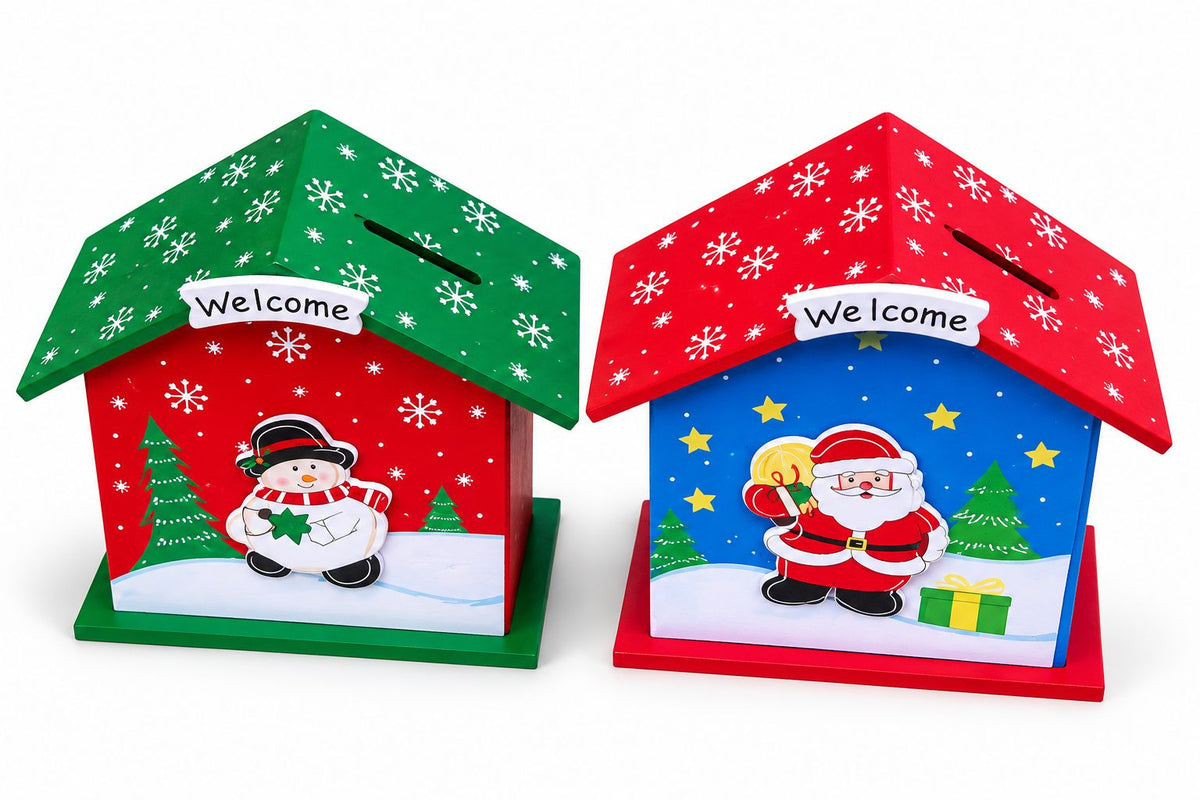 Christmas Wooden Piggy bank