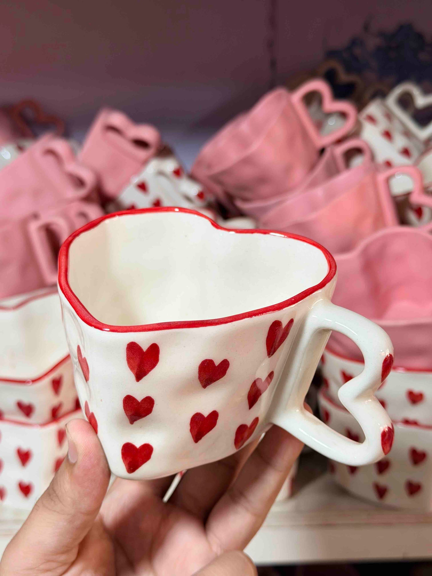 Red Heart Shape Mug