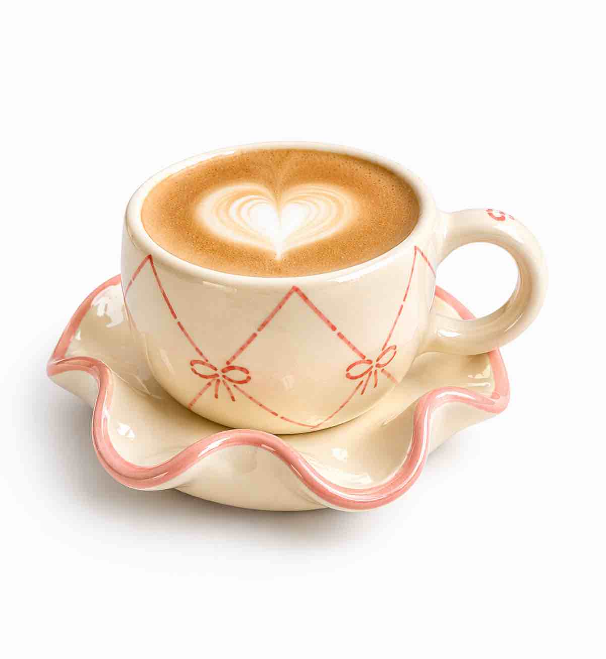 Pink Bow Mug & Saucer