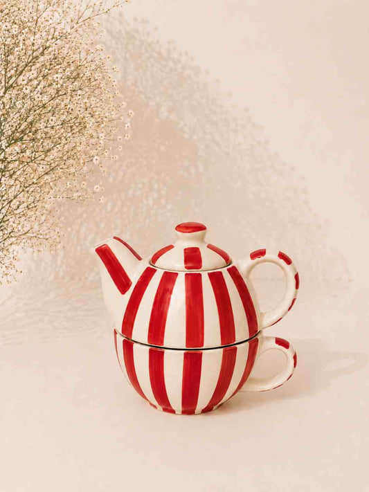Red Check Teapot