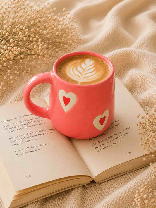 Pink 2 Hearts Coffee Mug