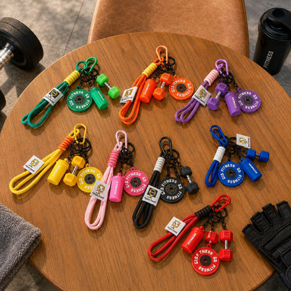Gym Dumbbel Keychain(only black)