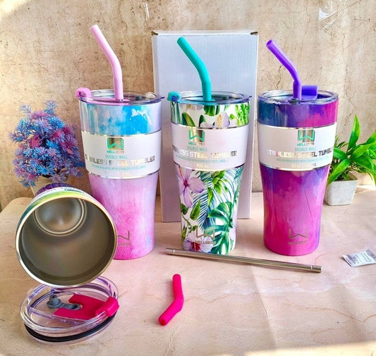 Flower Sipper with steel straw