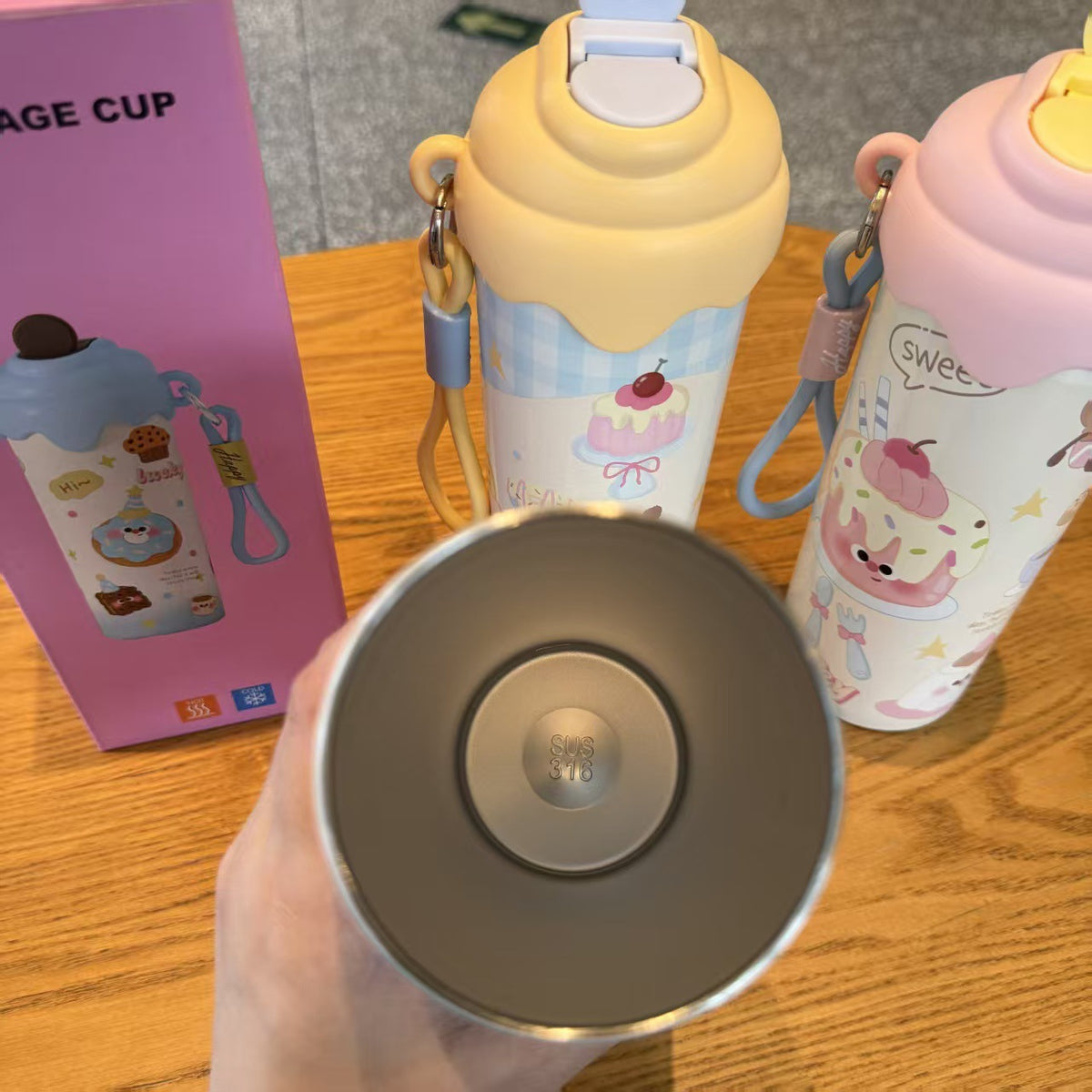 Dessert cute steel bottle 650ml