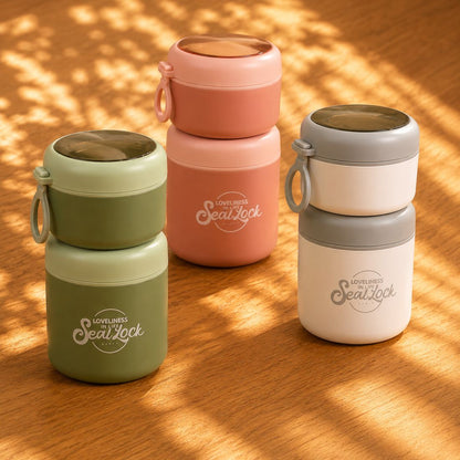 Steel Double Layer Lunch Box (820ML)