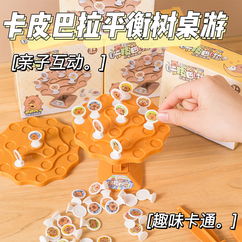 Capybara Balance Tree Stacking Game