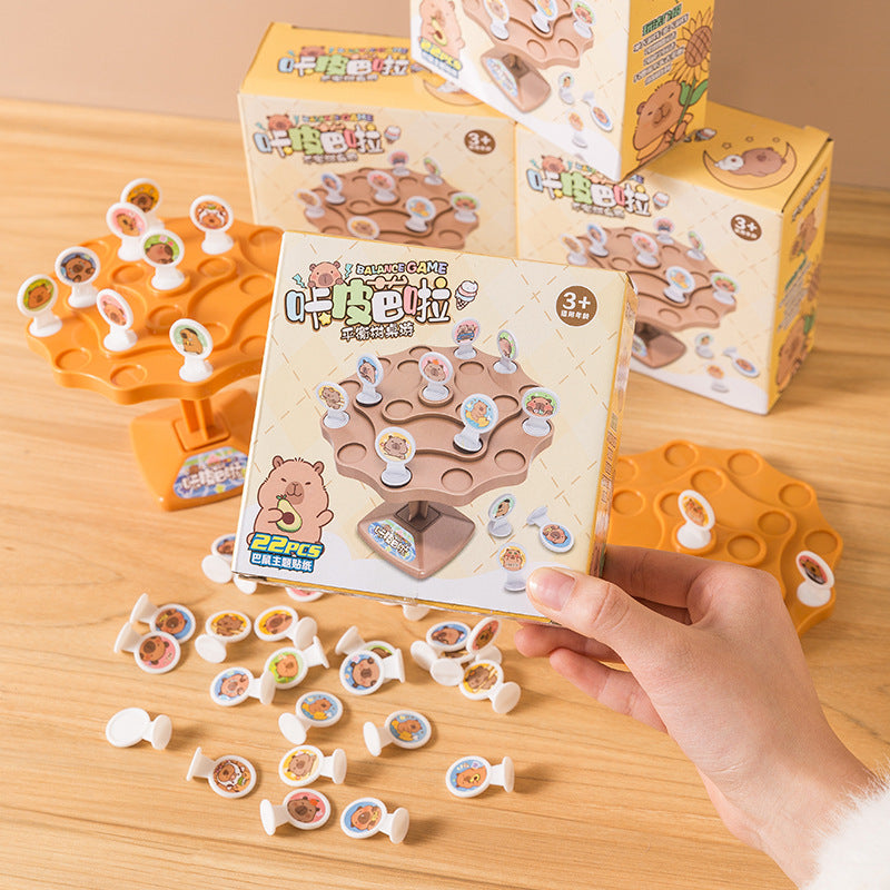 Capybara Balance Tree Stacking Game