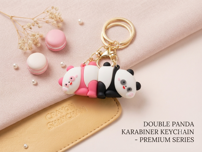 Double Panda Magnetic Keychain – Couple Series