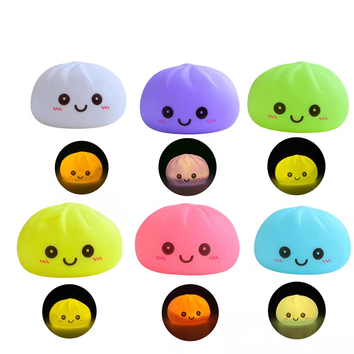 Dumpling Squishy Silicone Touch Lamp