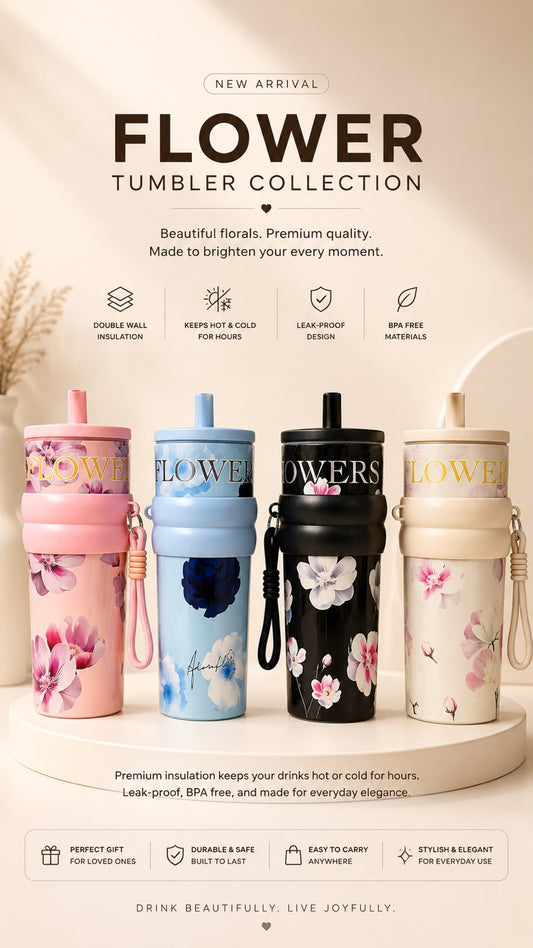 🌸Flower Insulated Sipppers