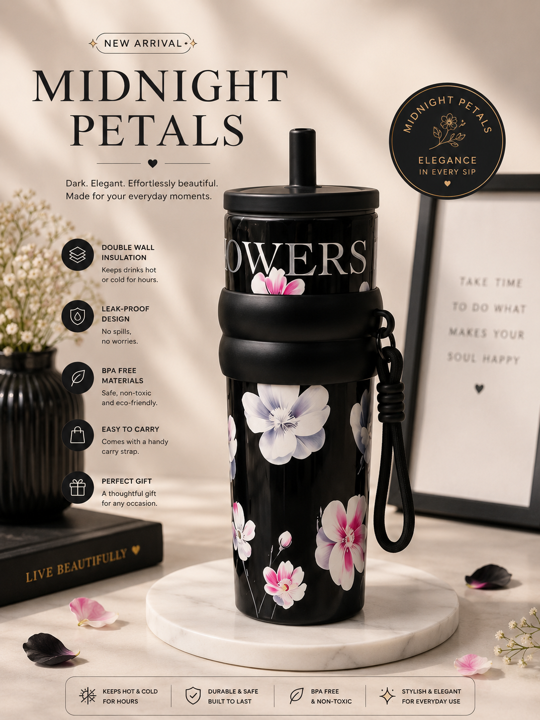 🌸Flower Insulated Sipppers