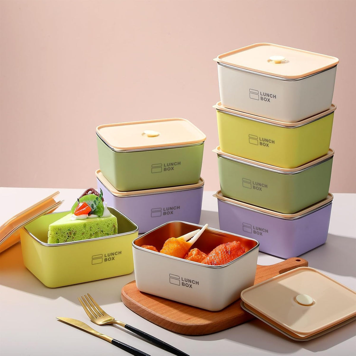 Pastel Steel Mini Lunch Box