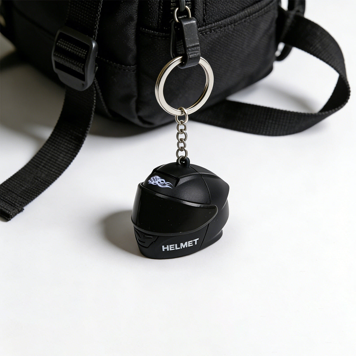 Helmet Led Keychain