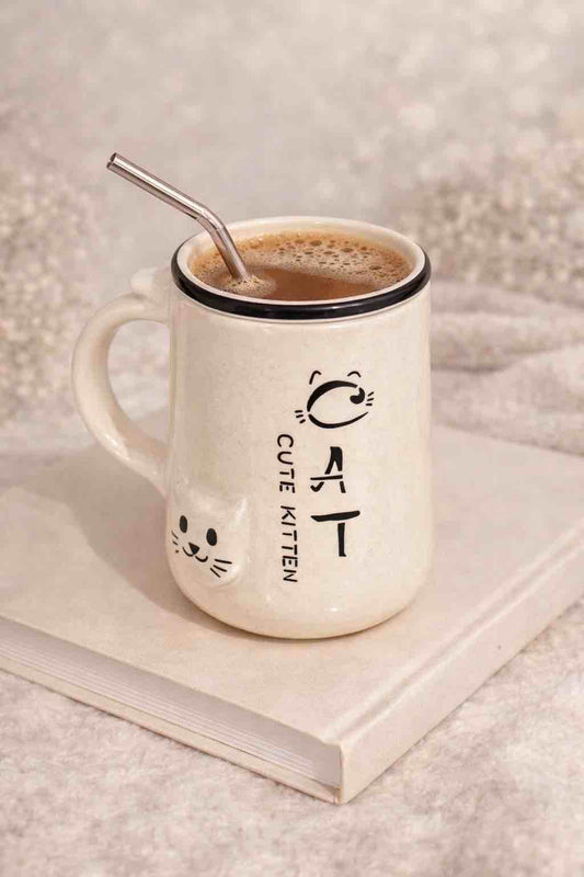 Cute Kitten Cat Ceramic Tumbler