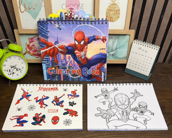 Spider Man Coloring Book With Stickers