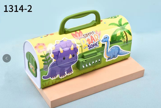 Dino Pencil box with lock