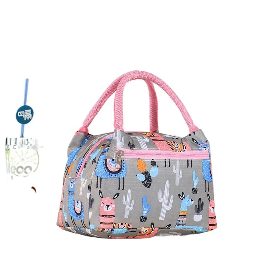 Printed Flower Lunch Bag