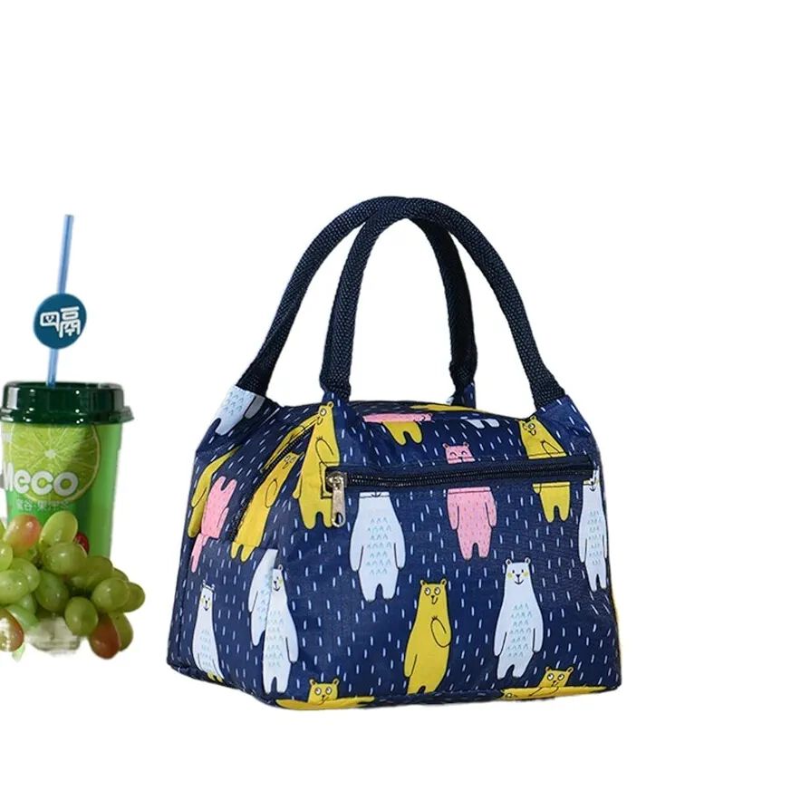 Printed Flower Lunch Bag