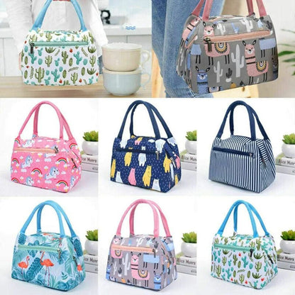 Printed Flower Lunch Bag