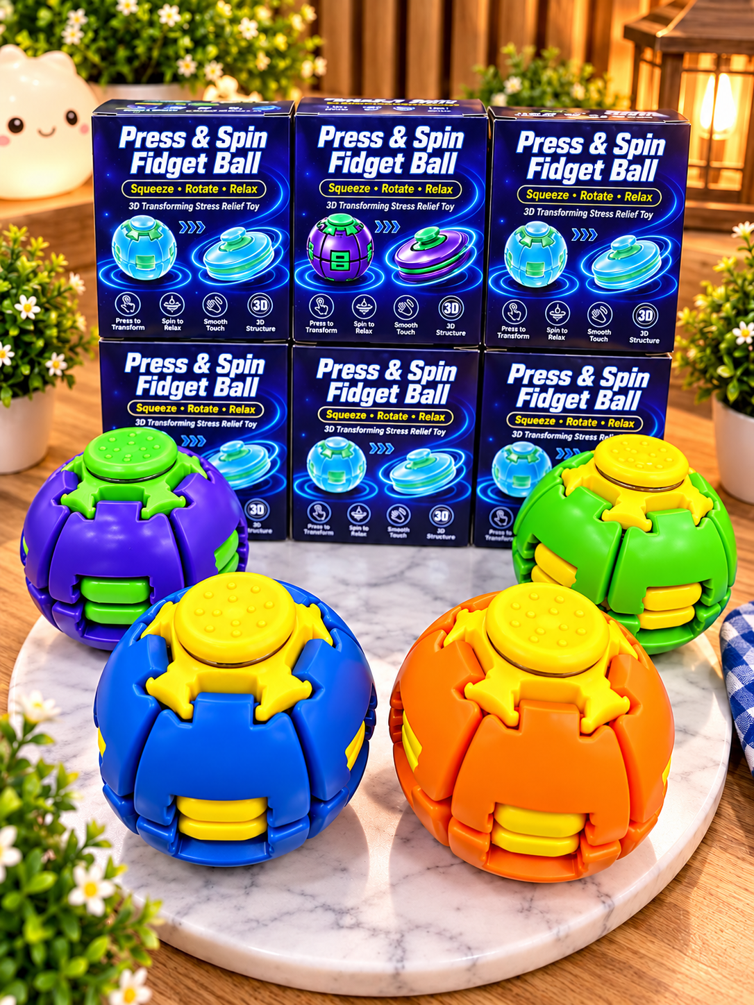 Fidget ball spinner toy