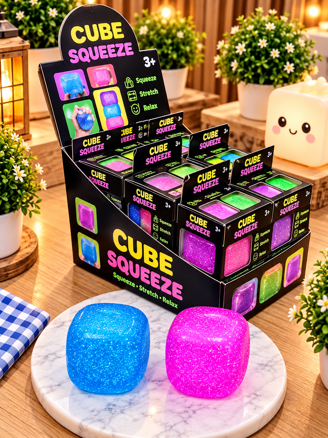 Cube squishy toy