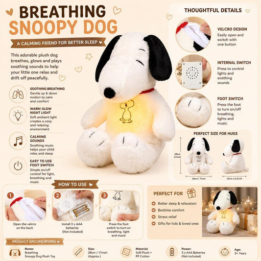 Snoopy Breathing Soft Toy