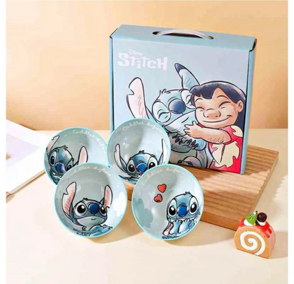 Stitch Ceramic Bowl Pack (4Pcs)