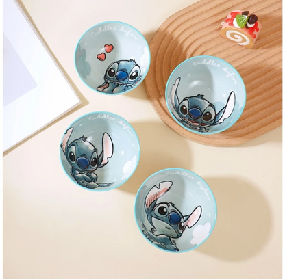 Stitch Ceramic Bowl Pack (4Pcs)