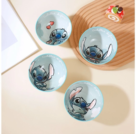 Stitch Ceramic Bowl Pack (4Pcs)