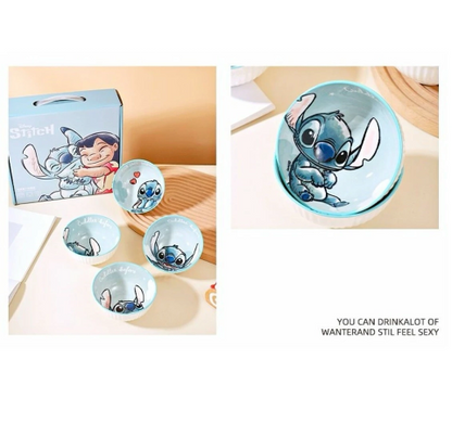 Stitch Ceramic Bowl Pack (4Pcs)
