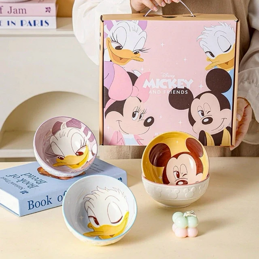 Disney Mickey & Friends Ceramic Bowl Set (4pcs)