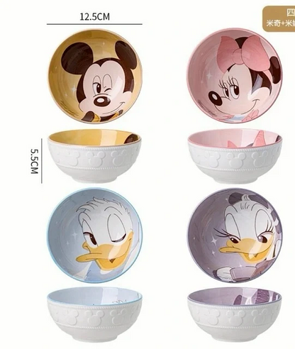 Disney Mickey & Friends Ceramic Bowl Set (4pcs)