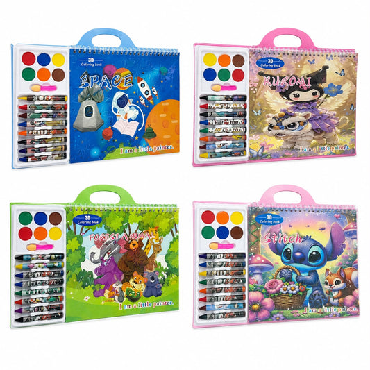 Coloring Book with Crayons
