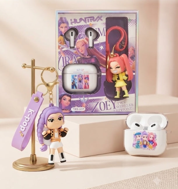 Kpop Earbuds Gift Set with Keychain