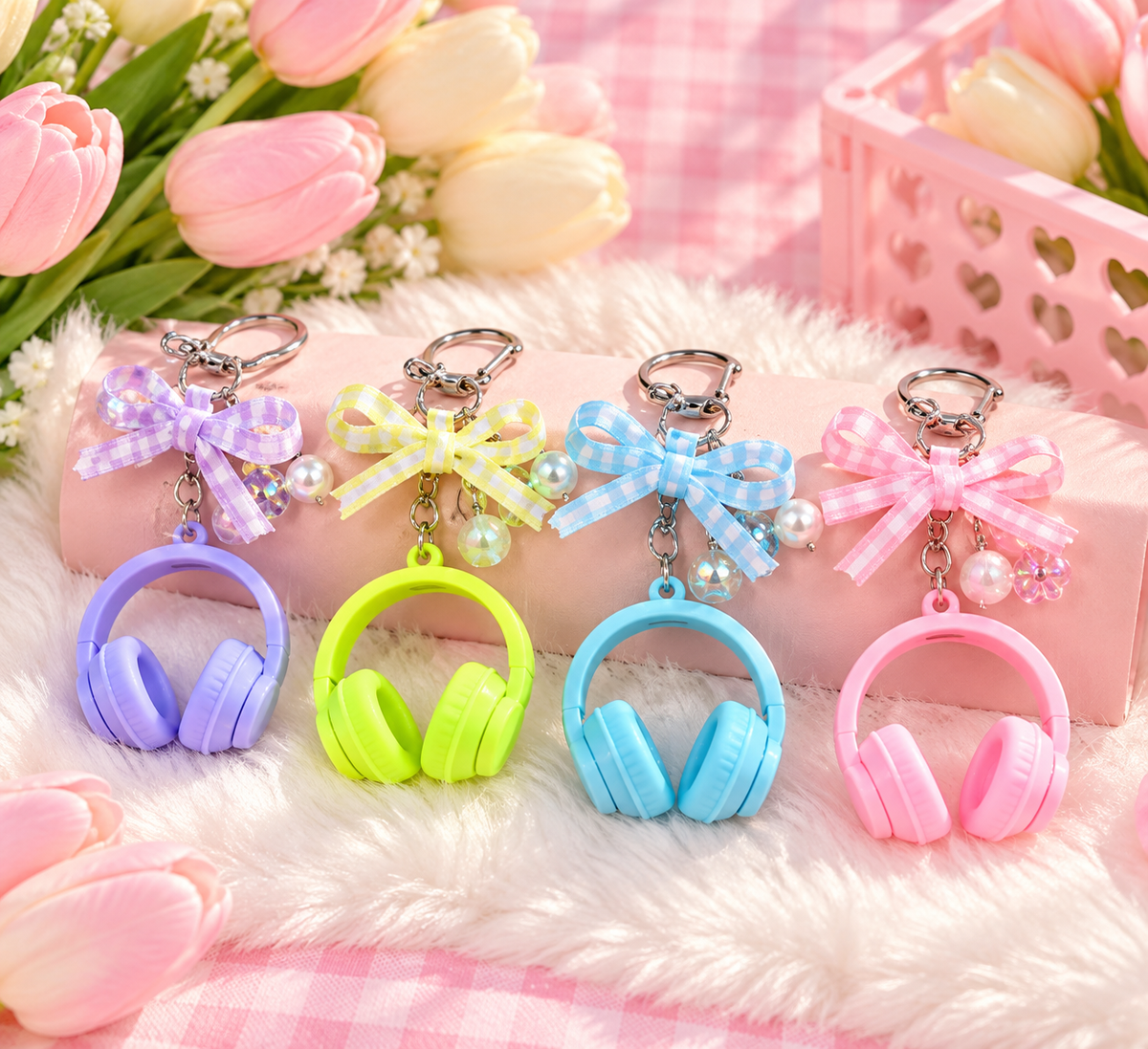 Headphone UV Charm Keychain