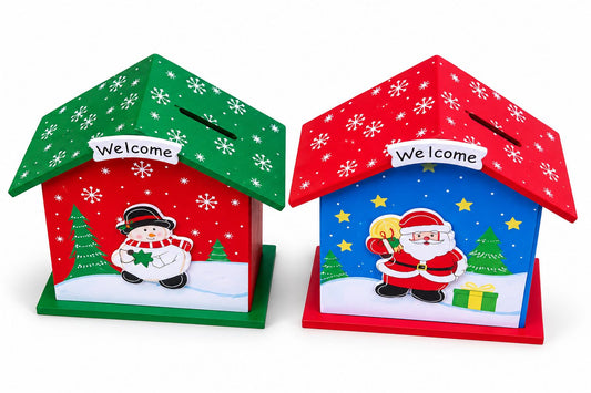 Christmas Wooden Piggy bank