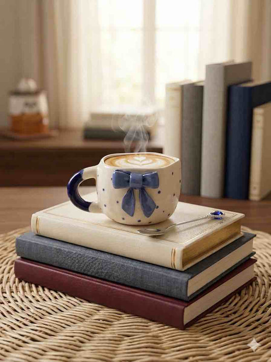 Blue Bow Mug Small