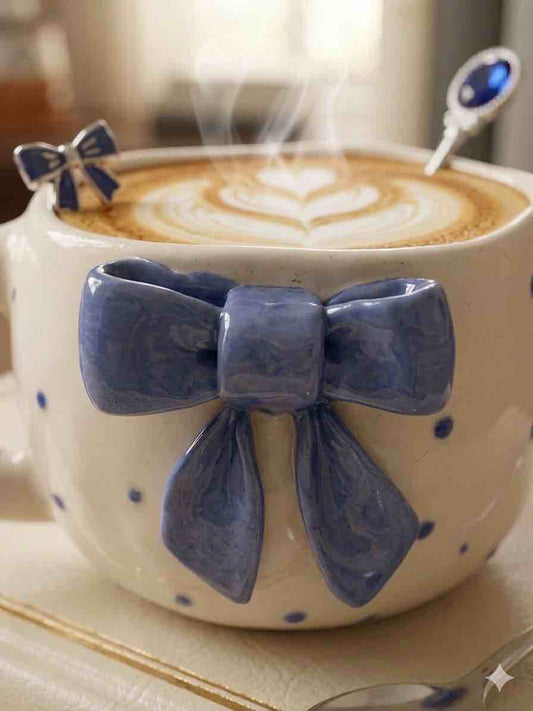 Blue Bow Mug Small