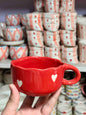 Red Wide Face Mug