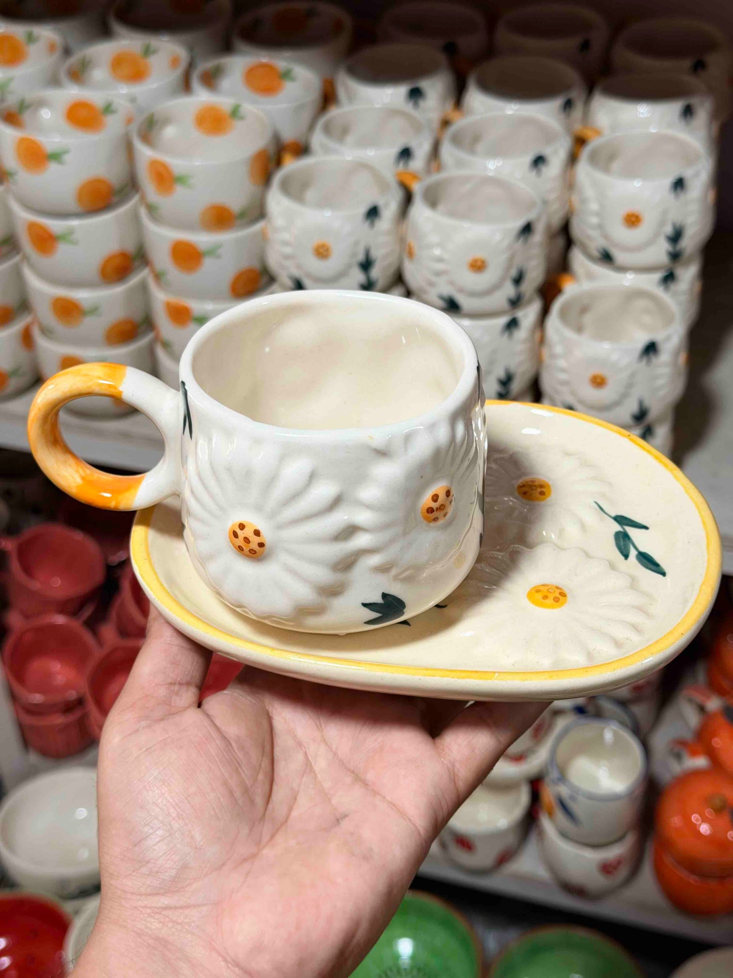 Sunflower Mug & Saucer