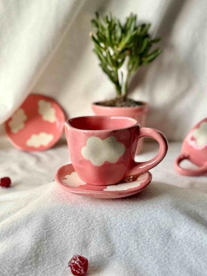 Pink Cloud Mug & Saucer
