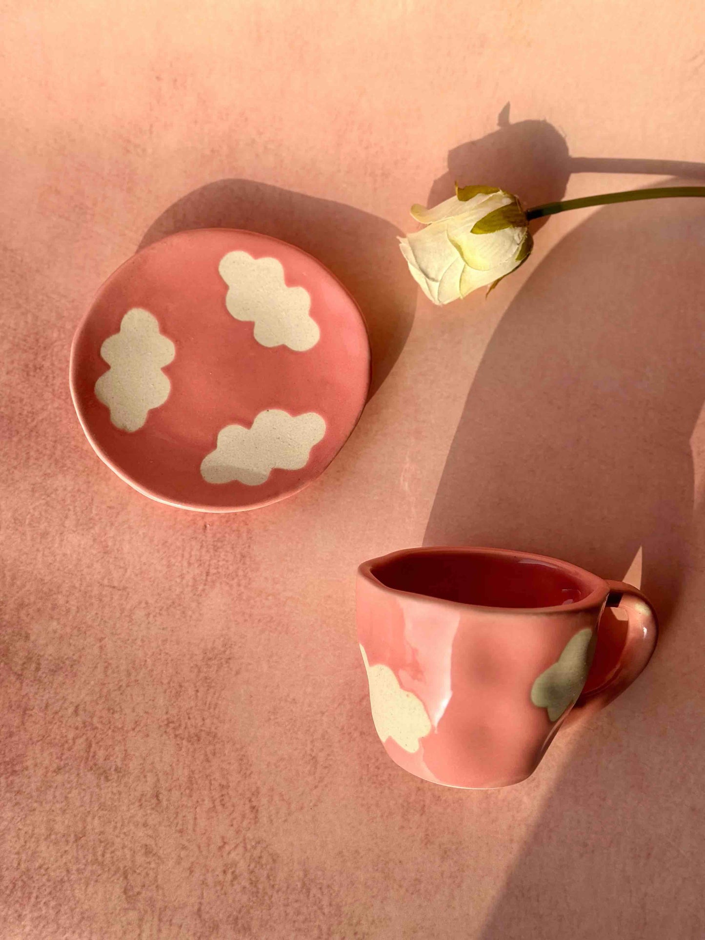 Pink Cloud Mug & Saucer