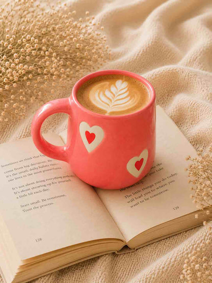 Pink 2 Hearts Coffee Mug