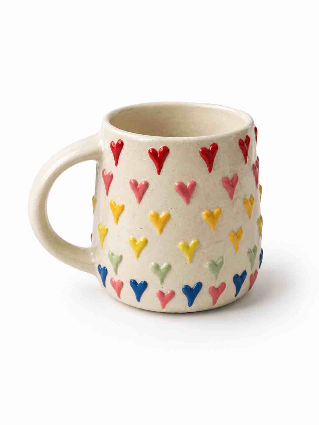 Multi Coloured Heart Mug