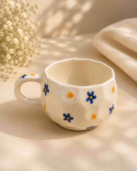 Blue Flower Mug & Saucer