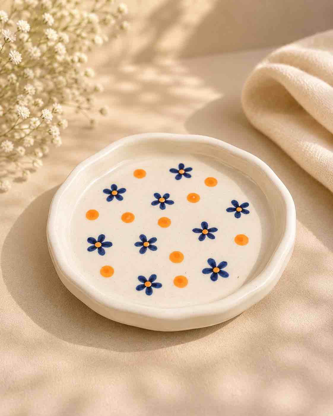 Blue Flower Mug & Saucer
