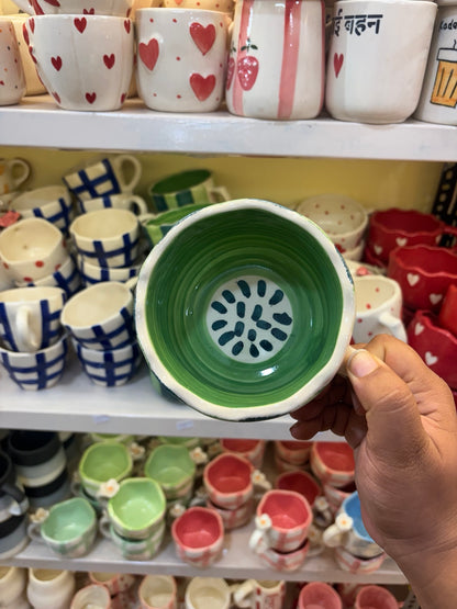 Watermelon Whisper Handpainted Ceramic Mug